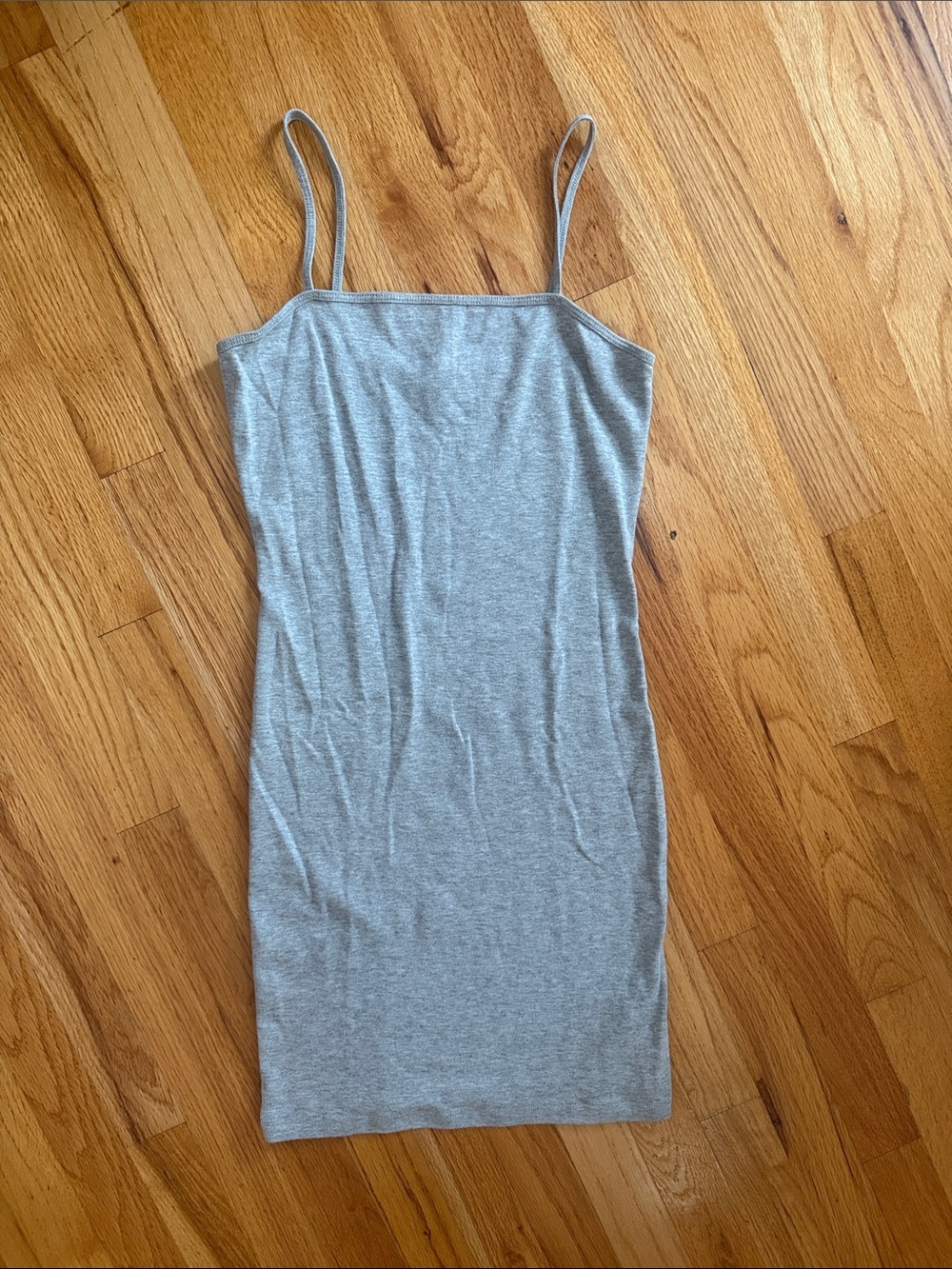 Topshop Grey Spaghetti Strap Tank Dress
